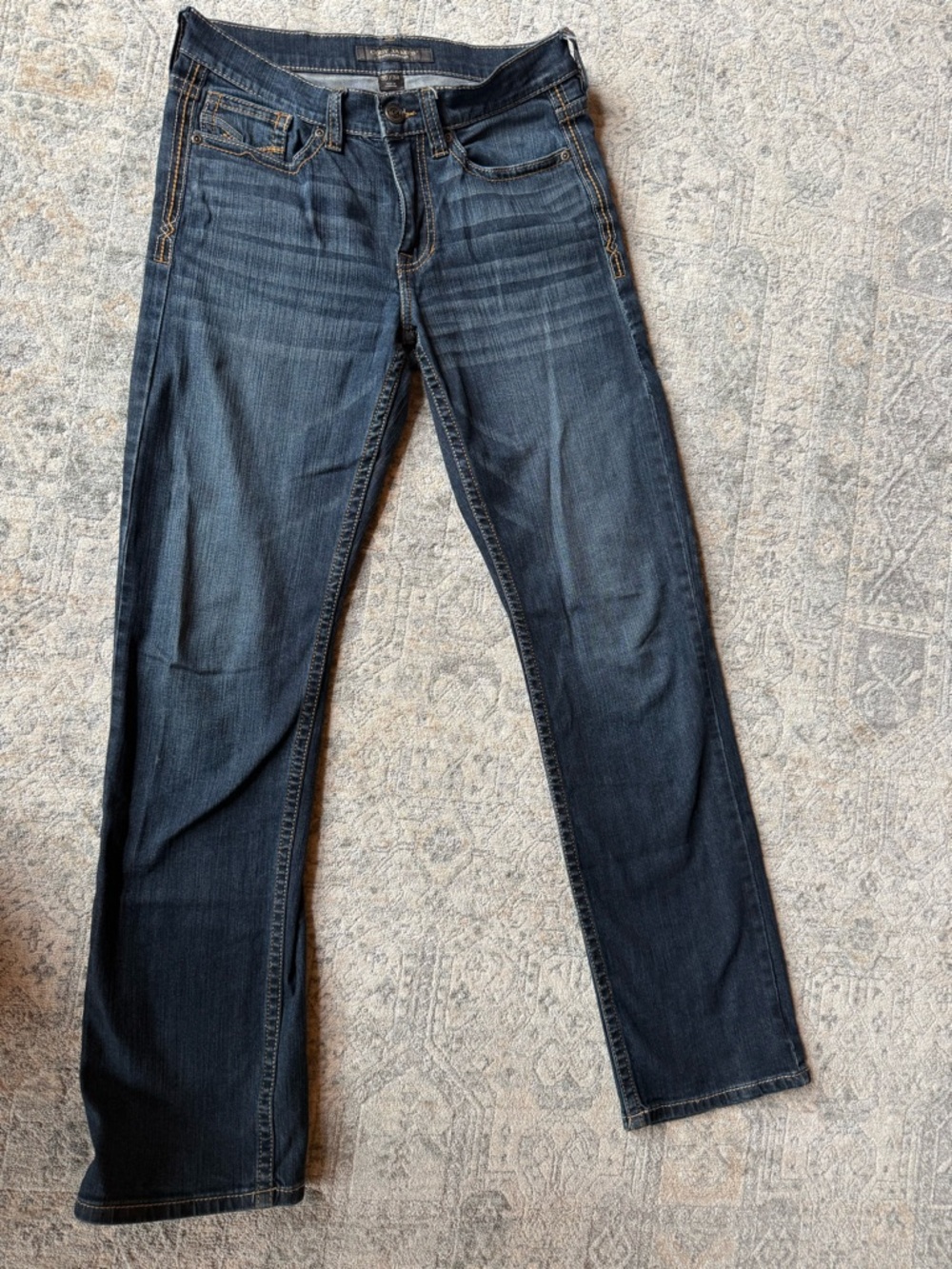 Straight-Leg Men's Jeans in Dark Indigo Wash